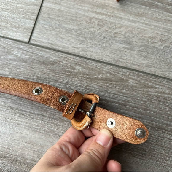 Vintage Mexico Western Style Braided Embossed Leather Belt - Picture 13 of 15